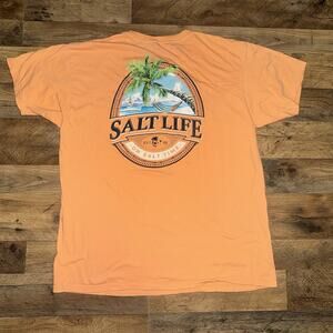 Salt Life On Salt Time Men’s Size Large Orange Coral